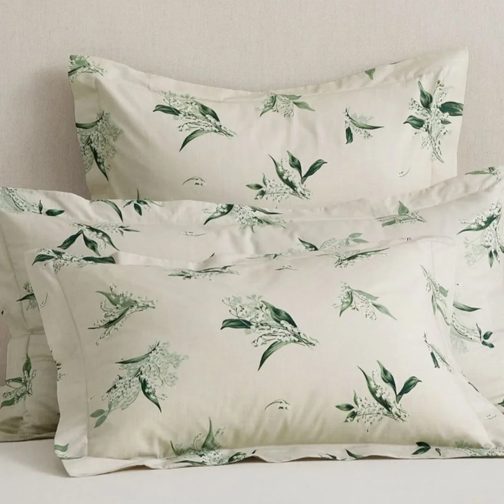 Pottery Barn Monique Lhuillier Lily Of The Valley Cotton Sham King Size 1